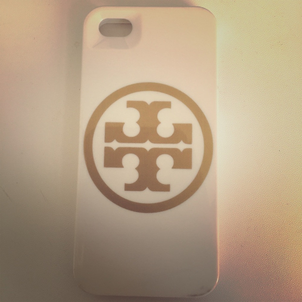 Tory Burch iPhone 5s hard case-white and gold
