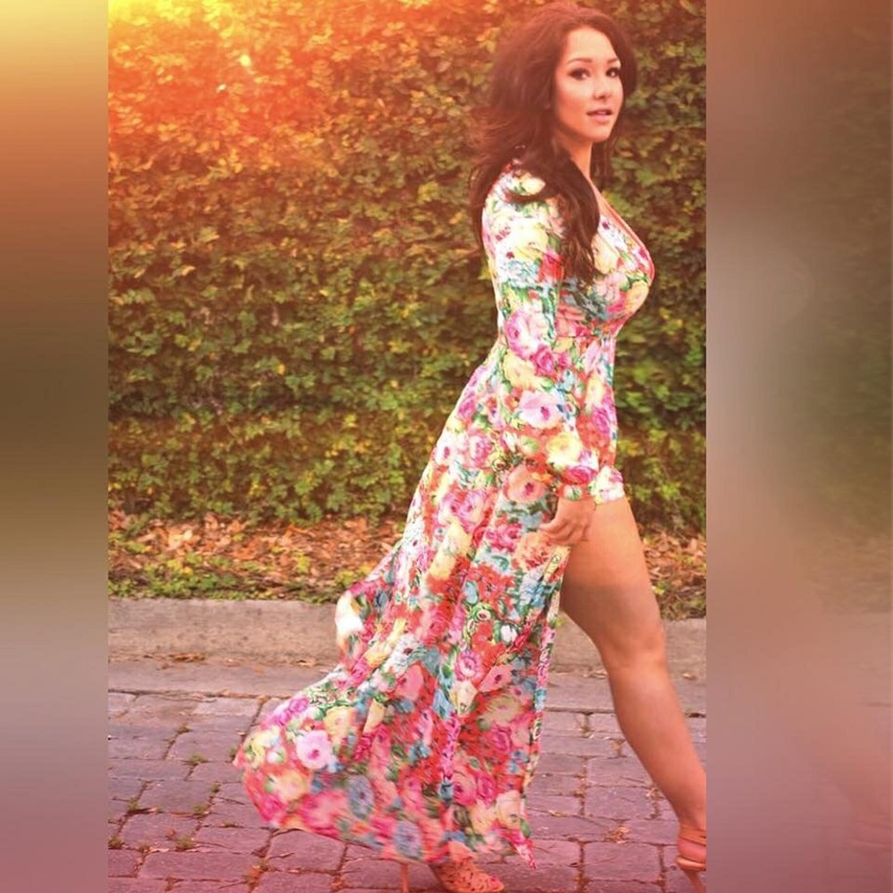 Long Flower Romper
