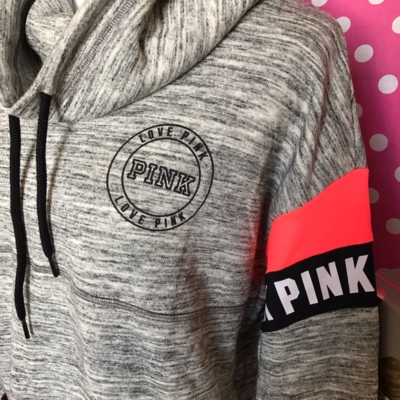 🆕NWT VS PINK marl gray cowl neck pullover - Picture 3 of 4