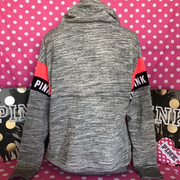 🆕NWT VS PINK marl gray cowl neck pullover - Picture 4 of 4
