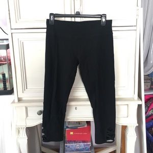 Black crop cross over legging