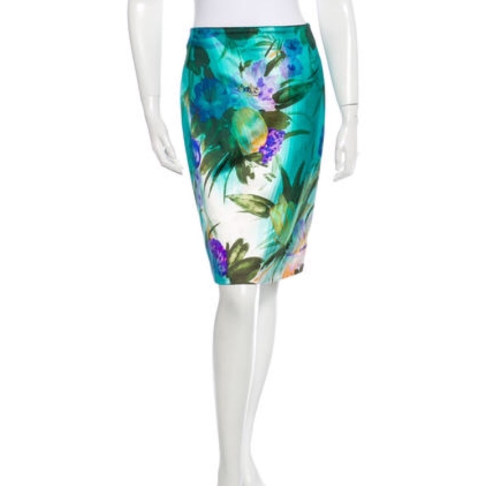 Dries Van Noten floral silk skirt