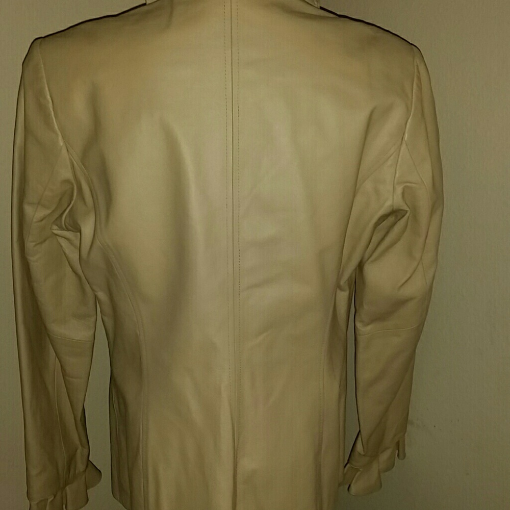 Terry Lewis Ruffle Leather Jacket - Picture 3 of 4