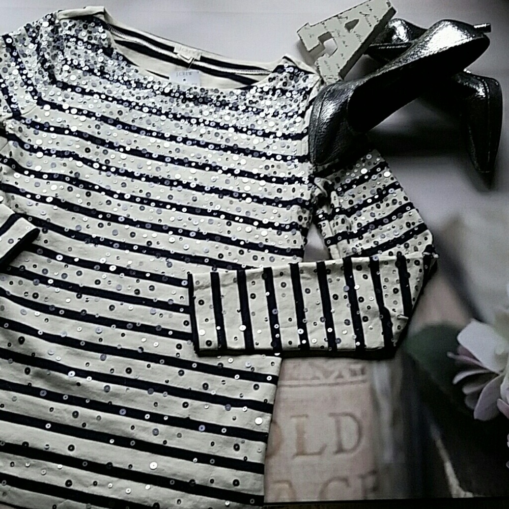 JCREW Confetti Sequins Top