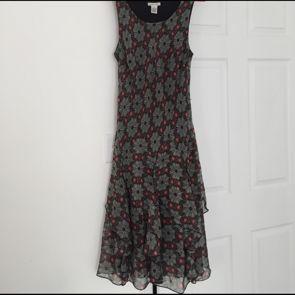 Women dress black/red long