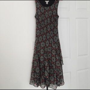 Women dress black/red long