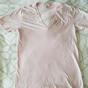 *American Apparel men's pink deep V-neck, medium