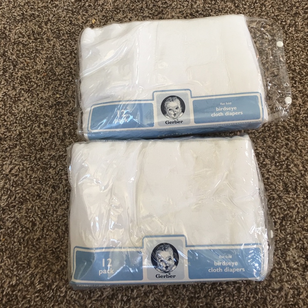 Gerber cloth diapers 12 pack 2 pack bundle