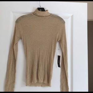 MAYA knit gold turtleneck knit sweater NWT