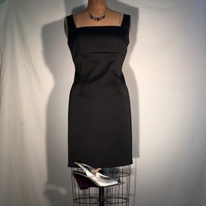 Final price reduction B4 DONATING…Laundry black poly charmeuse LBD-empire mini