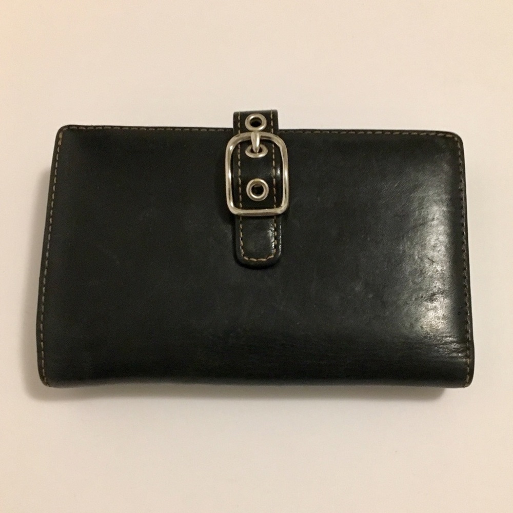 Black Leather Coach Wallet