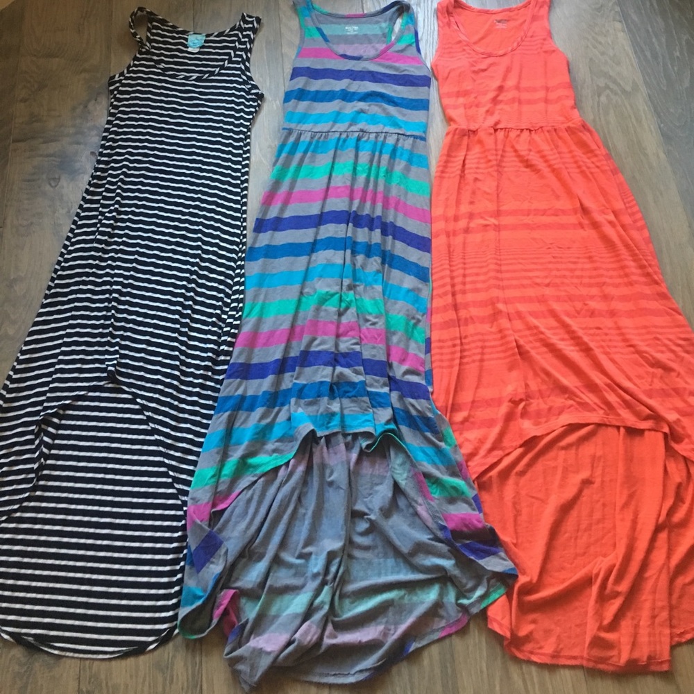3 Cotton high low dresses