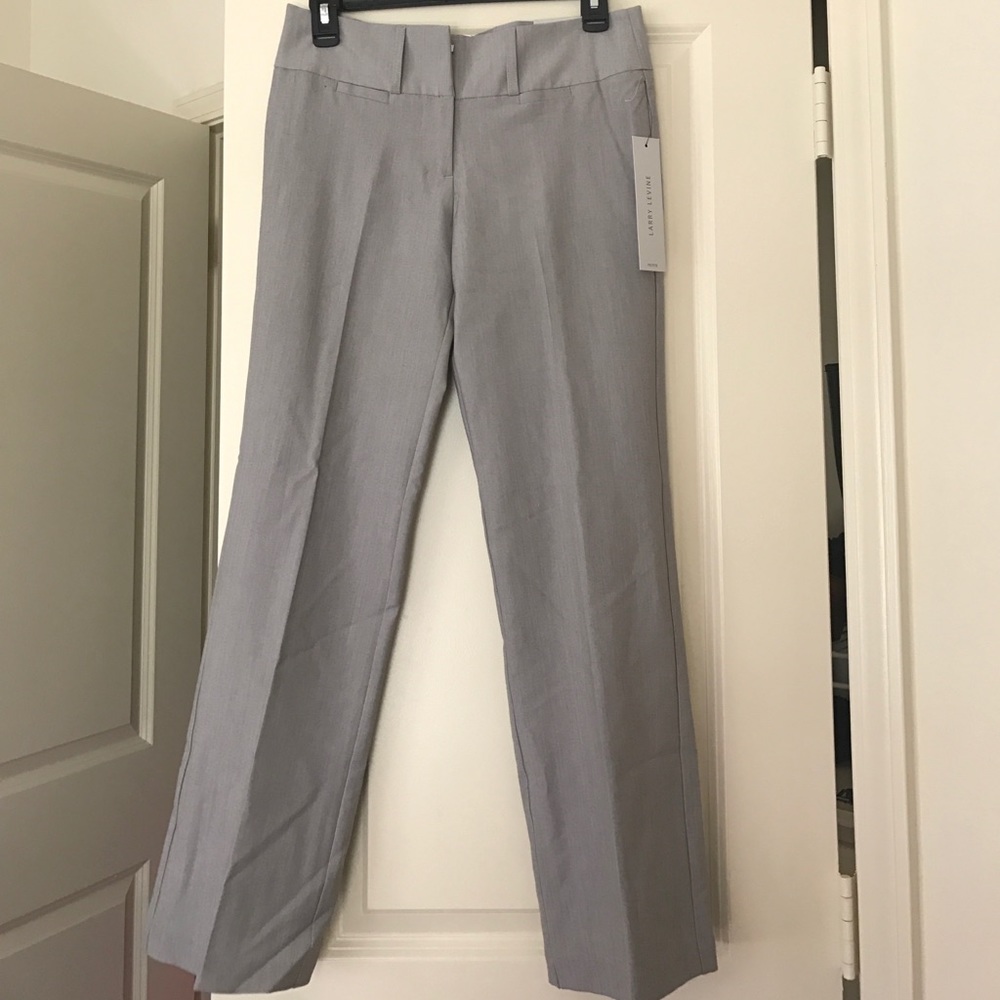 *NWT** Size 2p Larry Levine gray dress pants