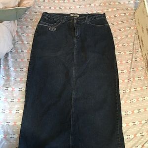 Long Denim Skirt