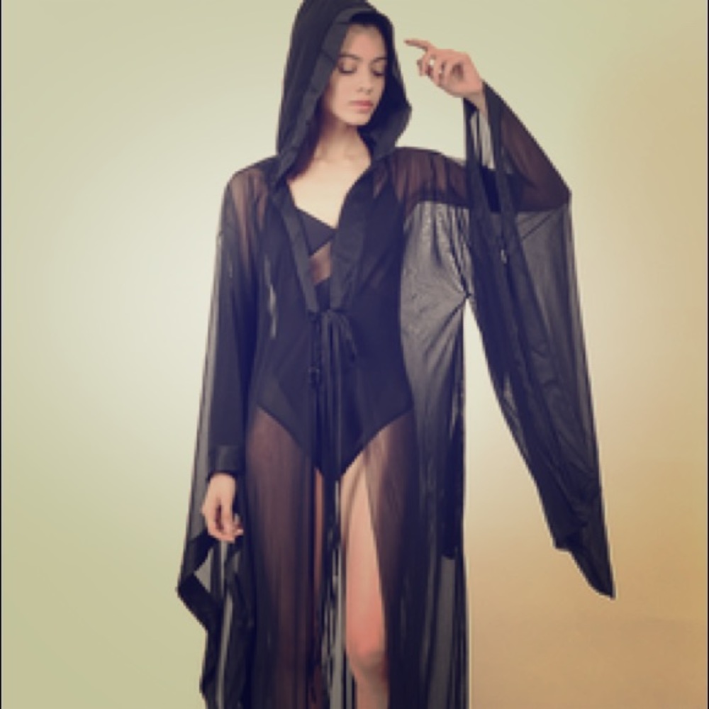 Black Yoko Kimono by Hot As Hell