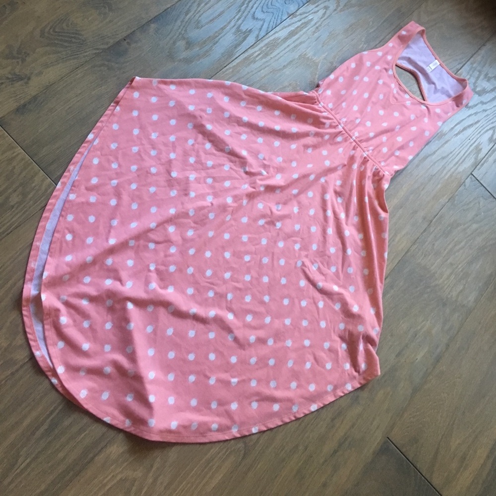 Pink polkadot dress