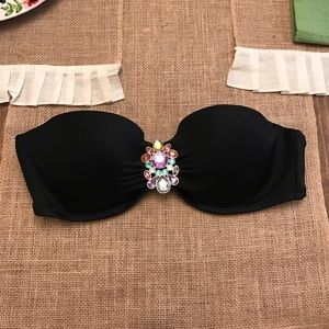 Victoria's Secret Strapless Jeweled Swim Top