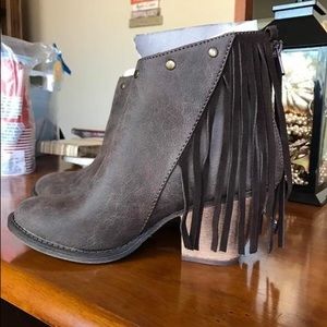 Fringe booties