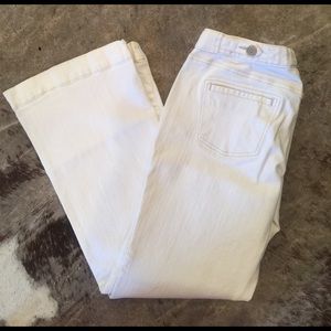 Cream denim jeans