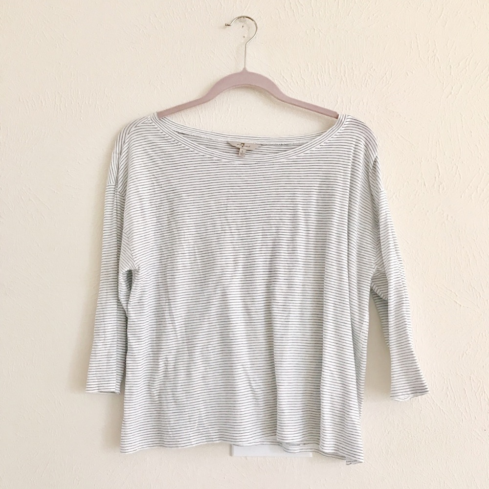 7 for All Mankind Stripe Tee - Picture 3 of 3