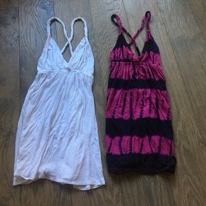 Crisscross straps beach cover-up dress