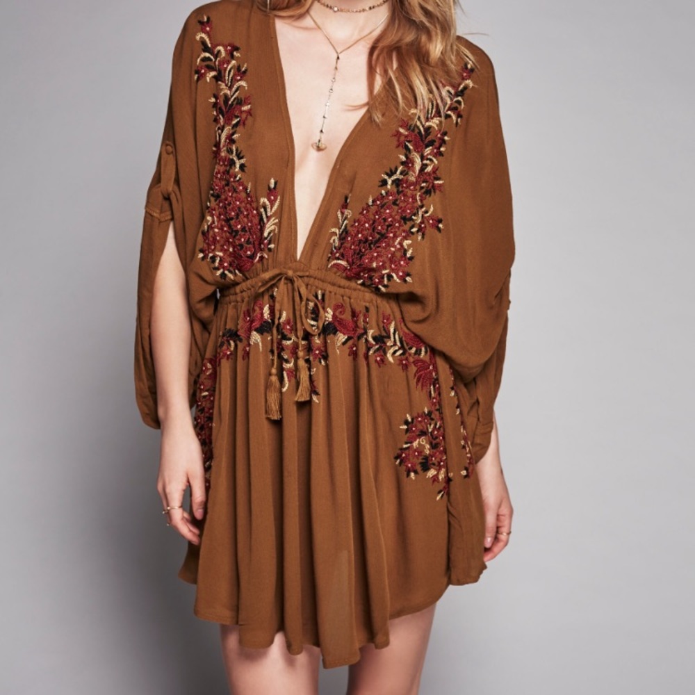 Free people brown pineapple dress
