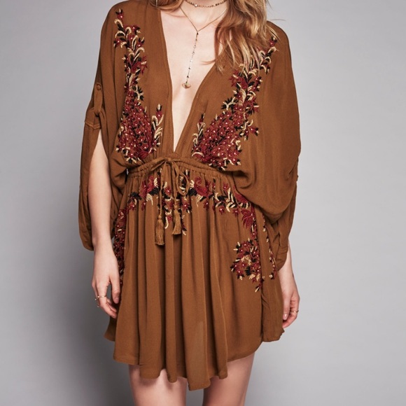 Free people brown pineapple dress - Picture 1 of 3