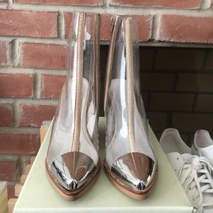 Jeffery Campbell Windsor boot in clear/beige