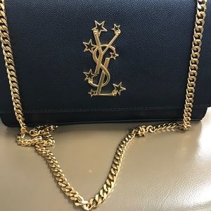 Saint laurent medium metallic star studded bag
