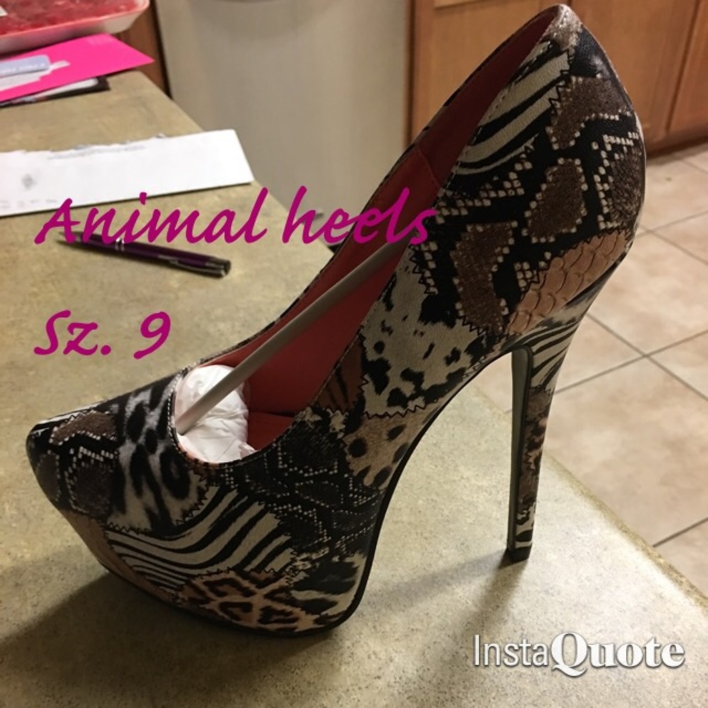Animal print heels