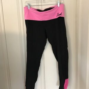 Victoria's Secret Pink Yoga Leggings L w Mesh