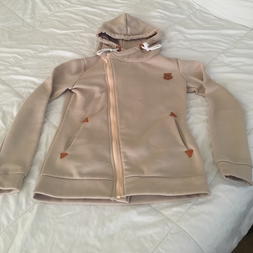 Asymmetrical zip-up hoodie