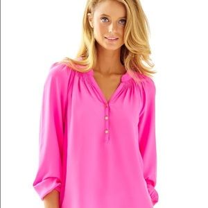 Lilly Pulitzer Small Elsa Top Hot Pink - SALE
