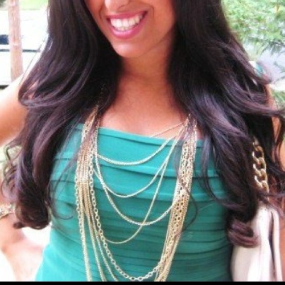 Emerald green tight dress - Picture 3 of 4