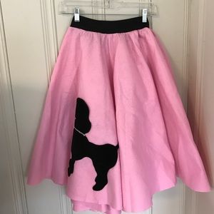 Costume Poodle Skirt Pink 1920's