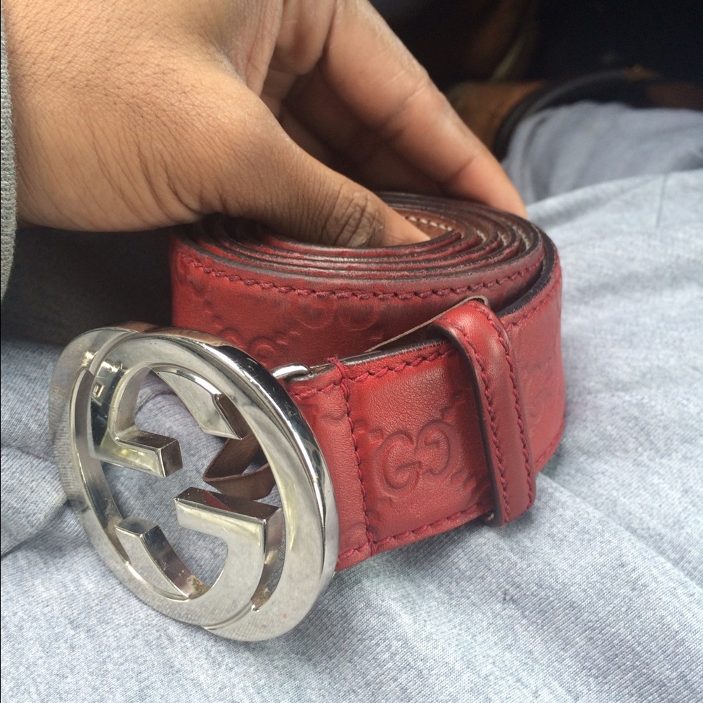 Red Authentic Gucci Belt