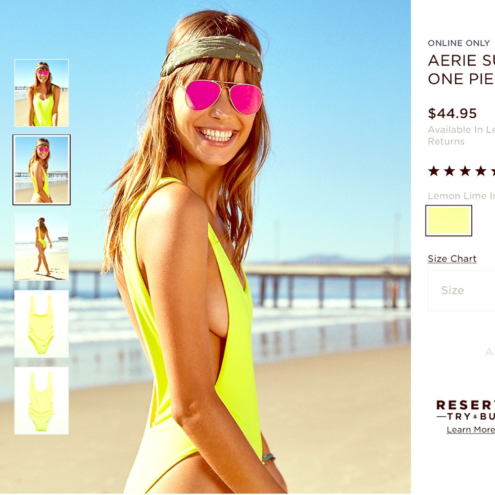 AERIE SUPER SCOOP ONE PIECE SWIMSUIT