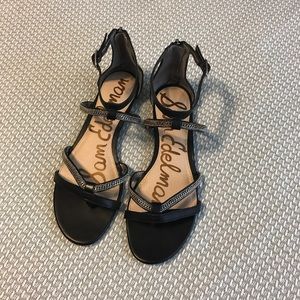 8M Sam Edelman Black/Silver Sandals