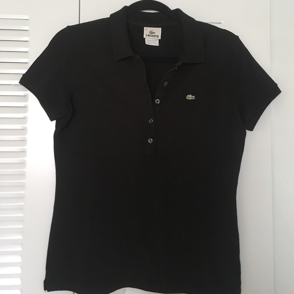 Lacoste polo black, only worn two times!