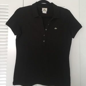 Lacoste polo black, only worn two times!