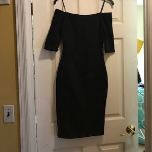 Black off the shoulder dress