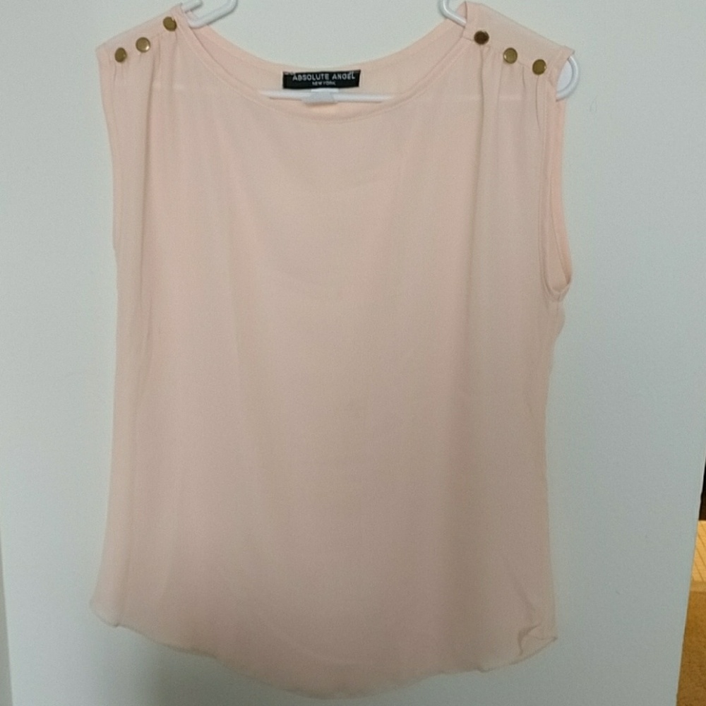light peach sheer blouse