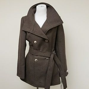 NWT Calvin Klein Women's Basketweave Trench Coat