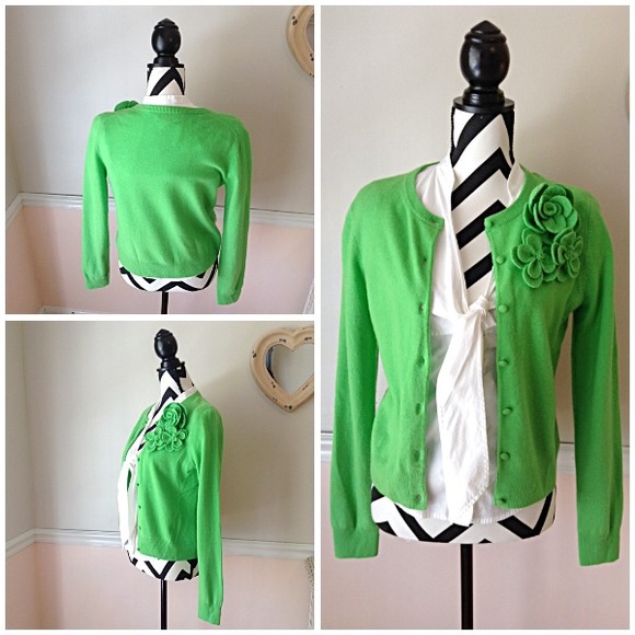 Lilly Pulitzer Sweaters - Lilly Pulitzer Lime Green Perfect Spring Cardigan