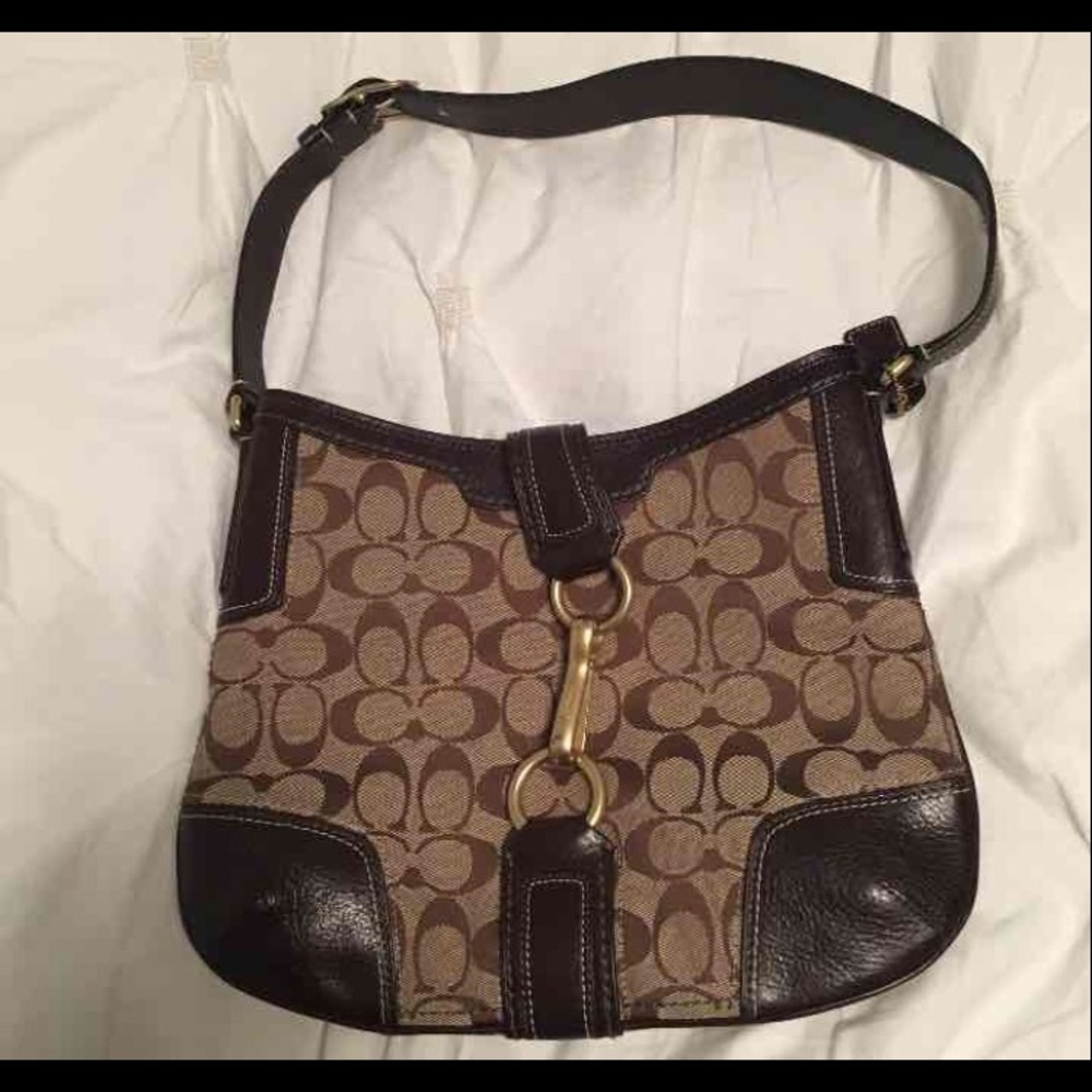 Brown Coach Traditional Shoulder Bag