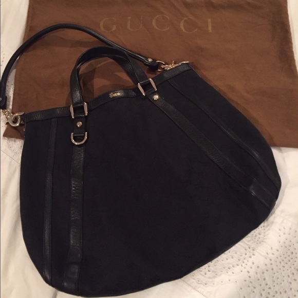 Gucci Handbags - Gucci Black Canvas Monogram Bag! Authentic.