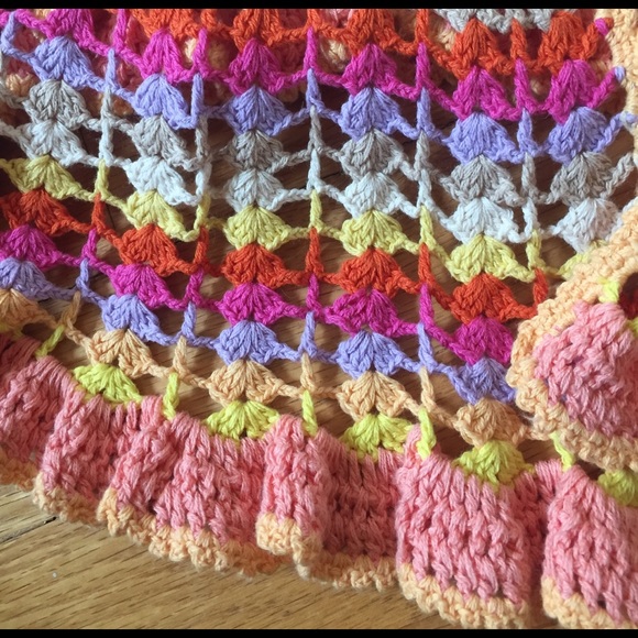 Free People bright colored vest w/ruffled hemline - Picture 2 of 8