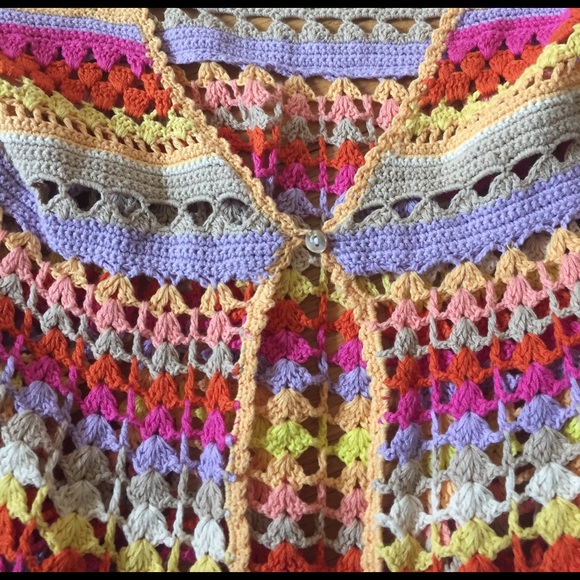 Free People bright colored vest w/ruffled hemline - Picture 4 of 8