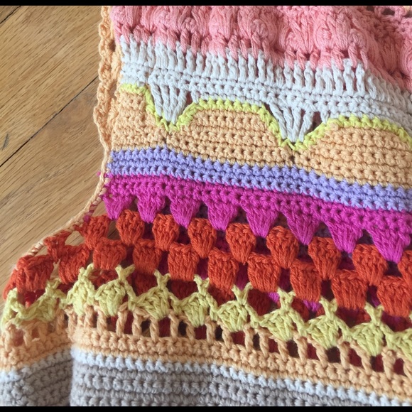 Free People bright colored vest w/ruffled hemline - Picture 7 of 8