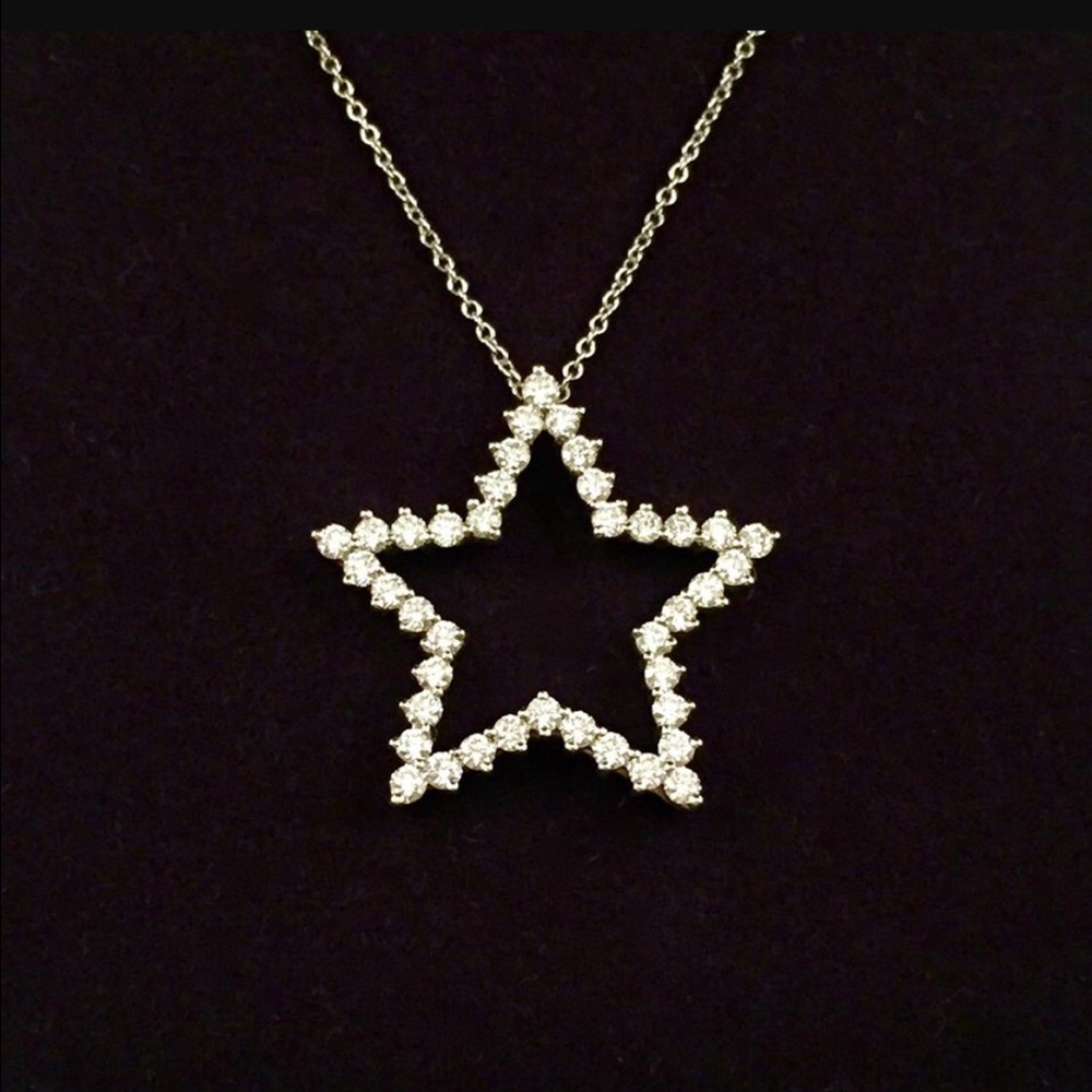TIFFANY Diamond Platinum Star Necklace *ON SALE!*